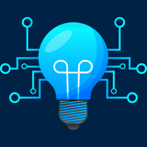 AI artificial intellingence bulb